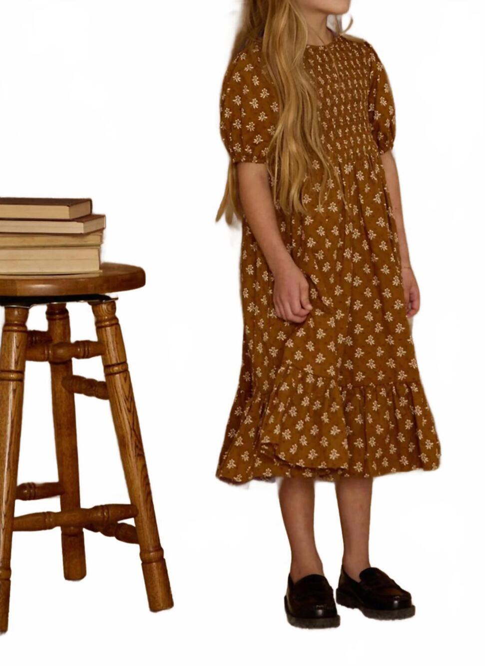 NEW RYLEE + CRU lydia dress in golden fleur